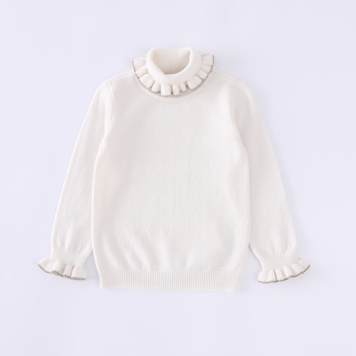 Girl's Wool and Cashmere blend Turtleneck Sweater